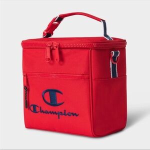 NWT Insulated Champion Red Lunch Bag Fabric Linch Box